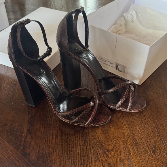 CHLOE python dark brown heels - Picture 5 of 6